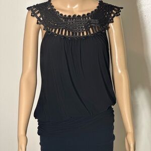 PerSeption Concept Black Sleeveless Blouse